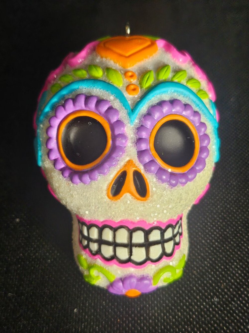 Hallmark 2015 Sweets Skull Halloween Ornament Day Of The Dead Sugar Skull